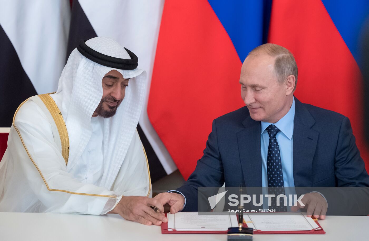 President Putin meets with Crown Prince of Abu Dhabi Mohammed Al Nahyan