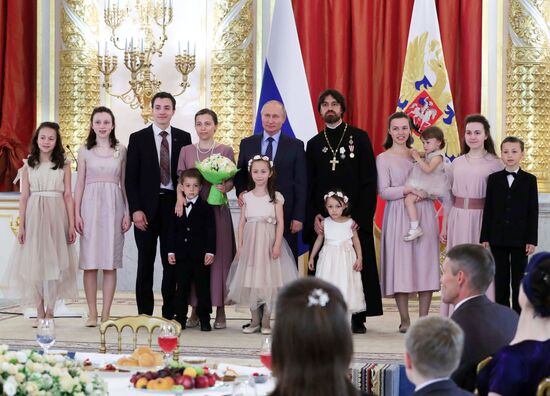 President Vladimir Putin awards Orders of Parental Glory