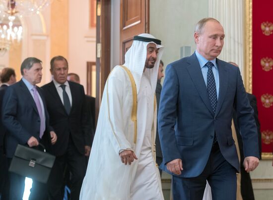 President Putin meets with Crown Prince of Abu Dhabi Mohammed Al Nahyan