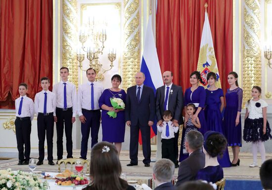 President Vladimir Putin awards Orders of Parental Glory
