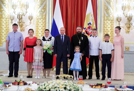President Vladimir Putin awards Orders of Parental Glory