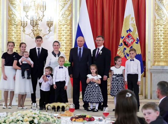 President Vladimir Putin awards Orders of Parental Glory