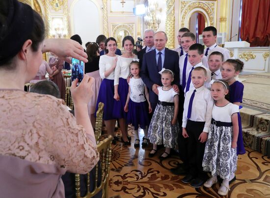 President Vladimir Putin awards Orders of Parental Glory