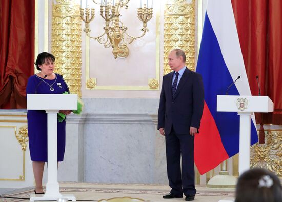 President Vladimir Putin awards Orders of Parental Glory