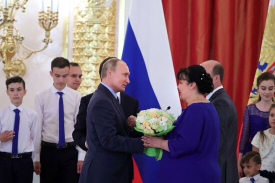 President Vladimir Putin awards Orders of Parental Glory
