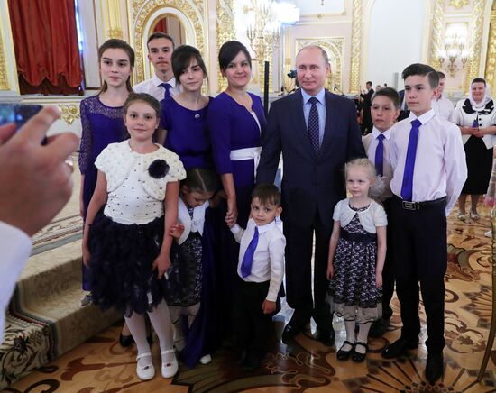 President Vladimir Putin awards Orders of Parental Glory