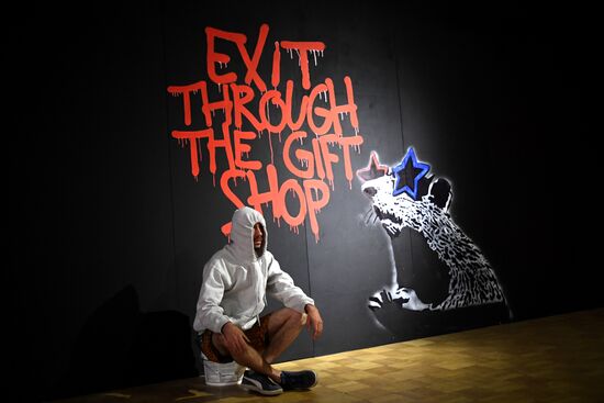 Early show of Banksy exhibition in Moscow