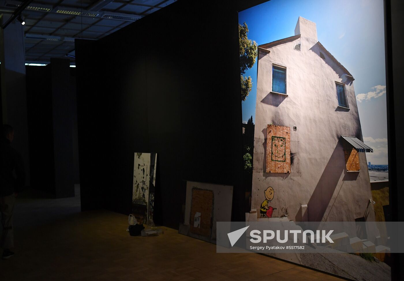 Early show of Banksy exhibition in Moscow