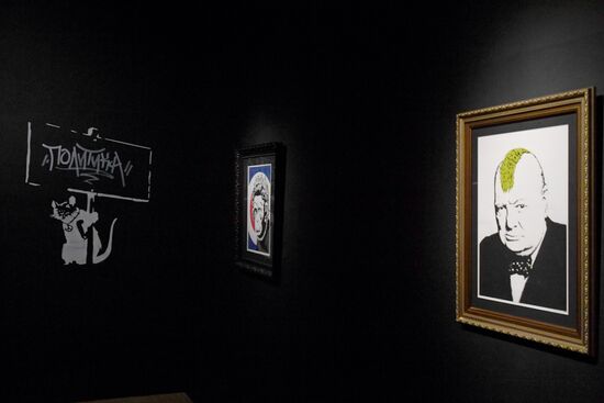 Early show of Banksy exhibition in Moscow