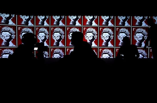 Early show of Banksy exhibition in Moscow