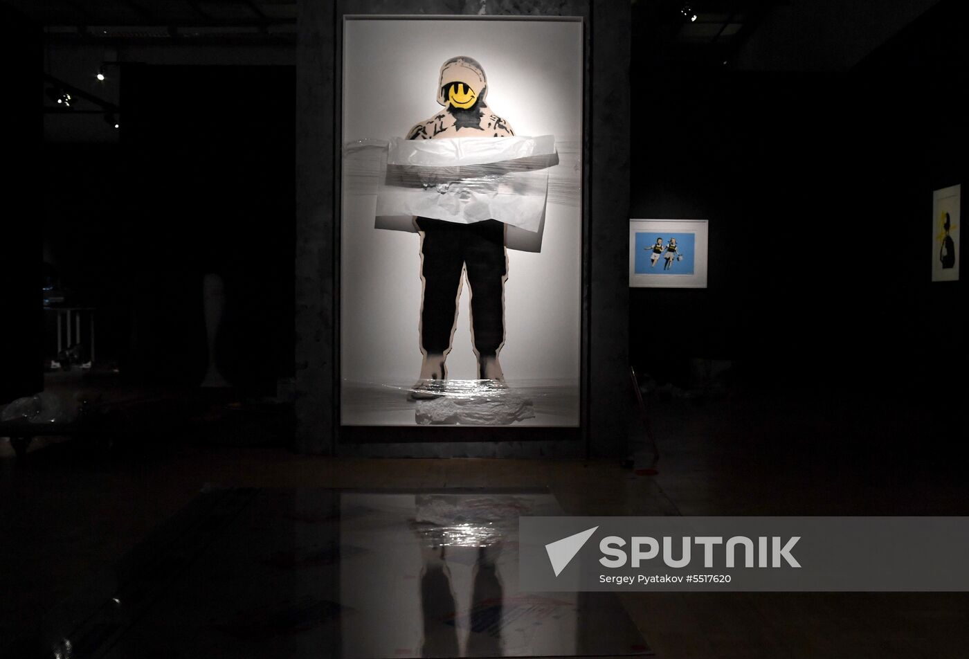 Early show of Banksy exhibition in Moscow