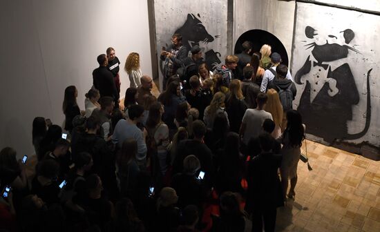 Early show of Banksy exhibition in Moscow