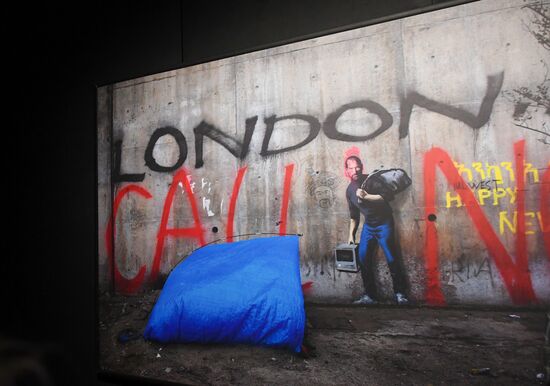 Early show of Banksy exhibition in Moscow