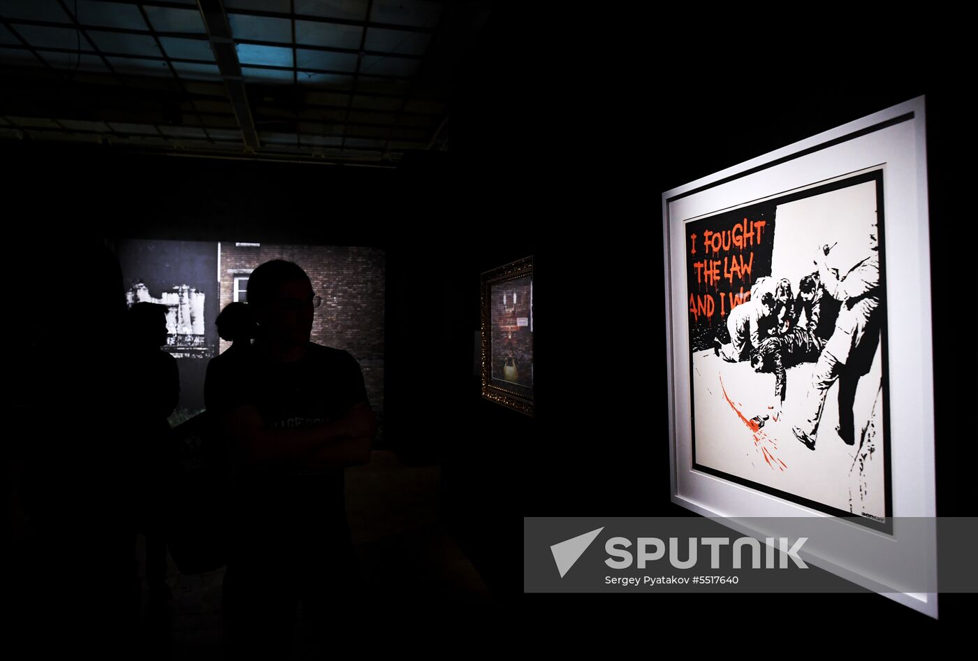 Early show of Banksy exhibition in Moscow