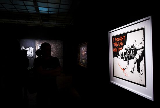 Early show of Banksy exhibition in Moscow