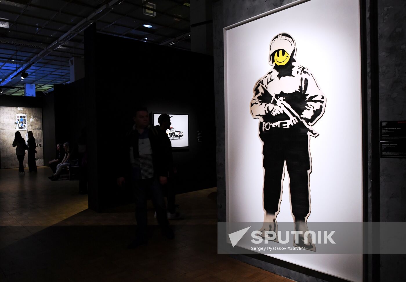 Early show of Banksy exhibition in Moscow