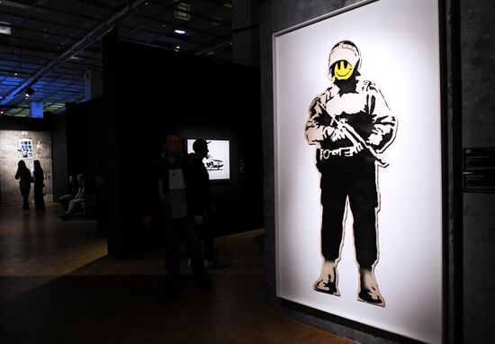 Early show of Banksy exhibition in Moscow