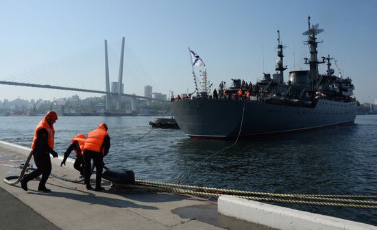 Training ship Perekop arrives in Vladivostok