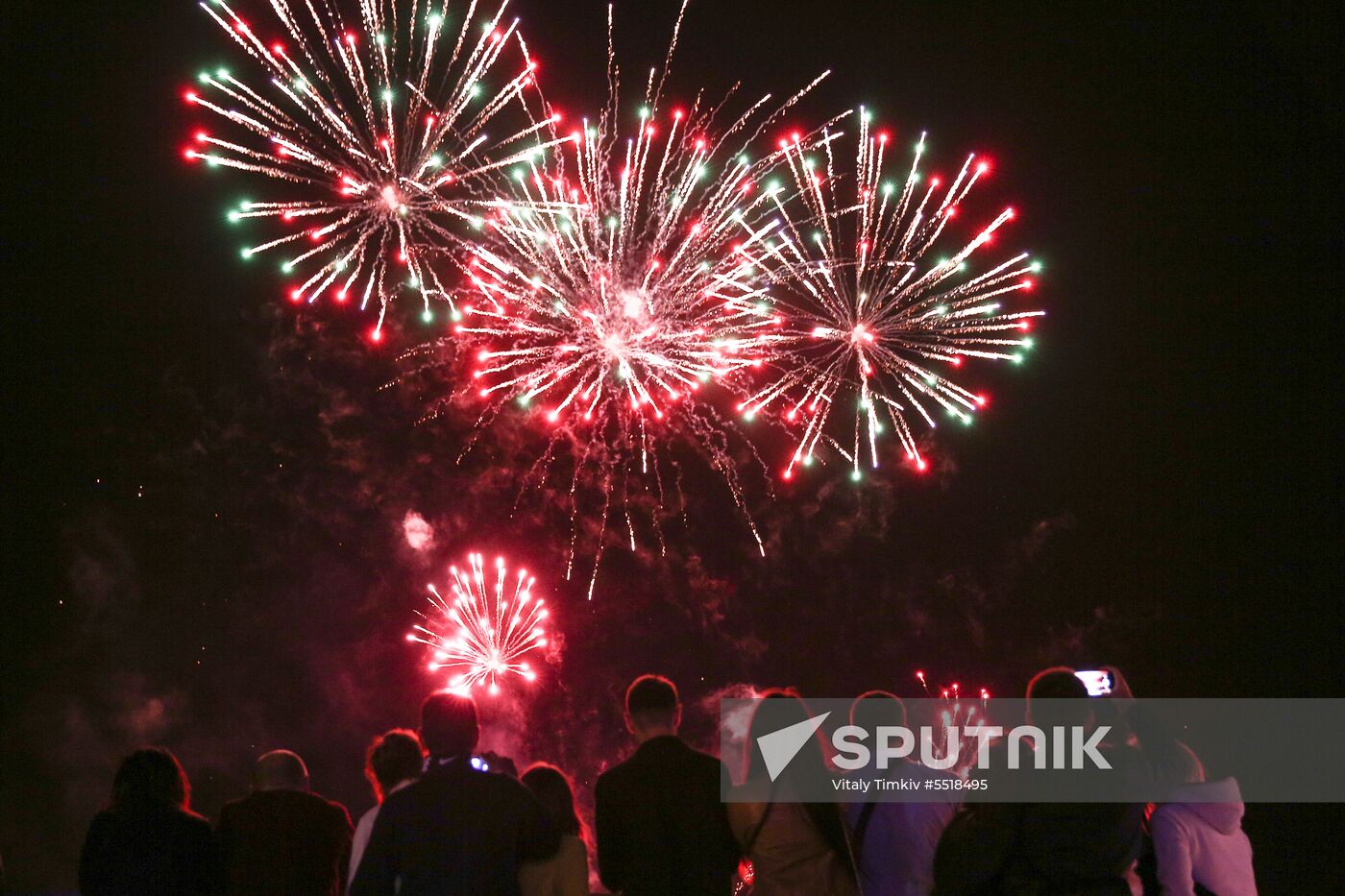 Fireworks devoted to the opening of a new holiday season in Gelendzhik. Location: Russia, Gelendzhik. Author: Vitaly Timkiv/Sputnik. Carnival in Gelendzhik