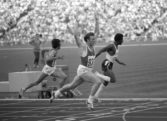 Soviet athlete Valery Borzov