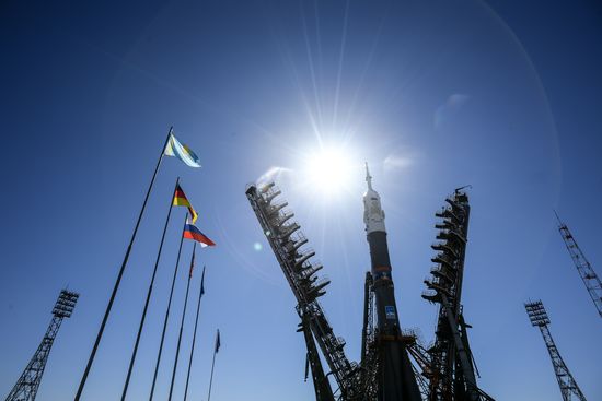 Soyuz-FG launch vehicle delivered to Baikonur launch site