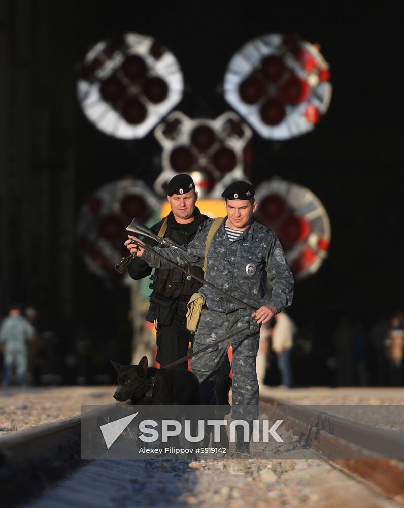 Soyuz-FG launch vehicle delivered to Baikonur launch site