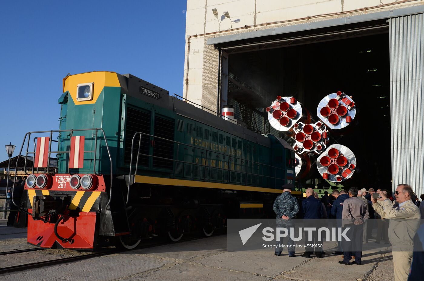 Soyuz-FG launch vehicle delivered to Baikonur launch site