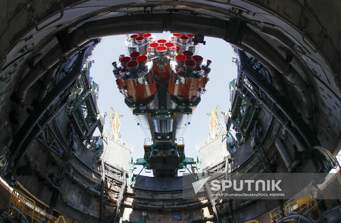 Soyuz-FG launch vehicle delivered to Baikonur launch site