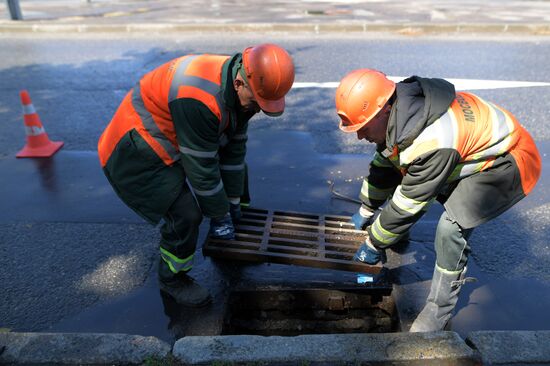 Storm sewers in Moscow