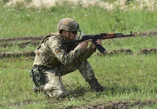Military drill in Lviv Region