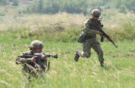 Military drill in Lviv Region