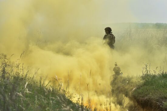 Military drill in Lviv Region