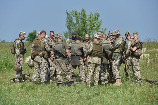 Military drill in Lviv Region