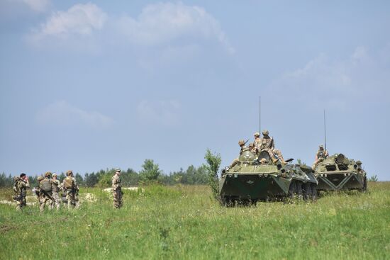 Military drill in Lviv Region