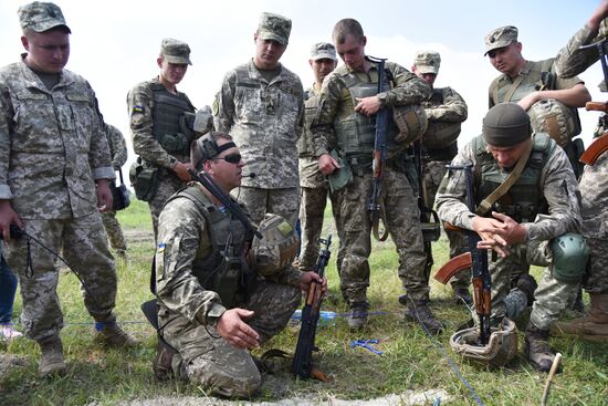 Military drill in Lviv Region
