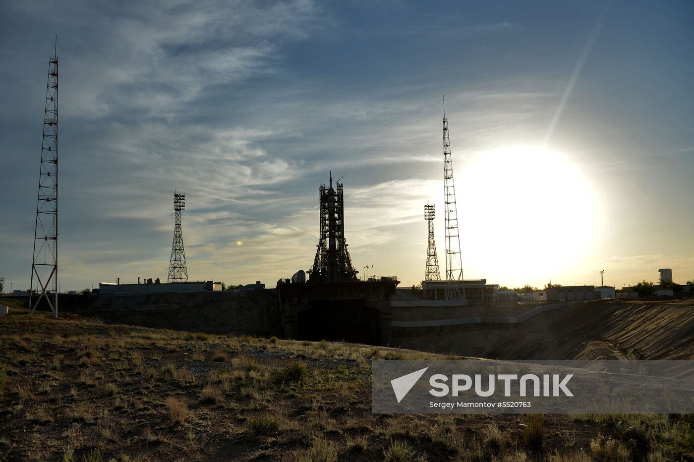 Soyuz-FG launch vehicle with Soyuz MS-09 manned spacecraft