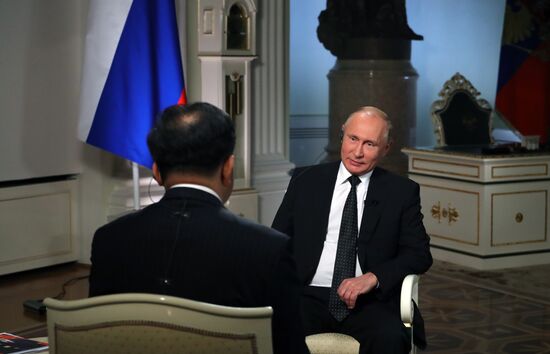 President Vladimir Putin interviewed by China Media Group