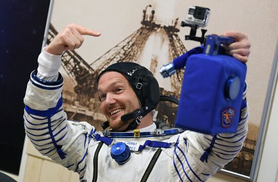Launch of Soyuz MS-09 manned spacecraft with members of extended ISS Expedition 56/57