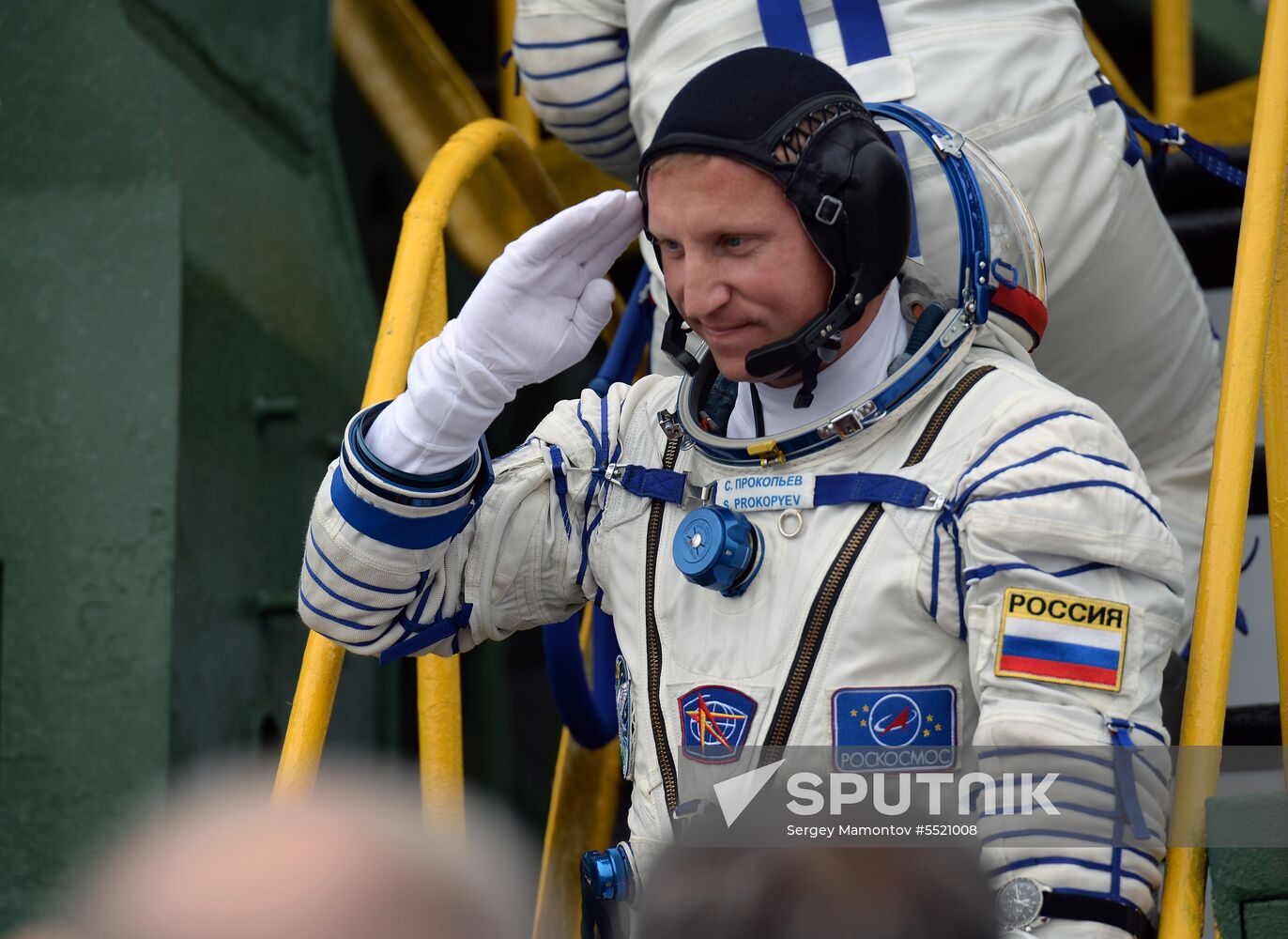 Launch of Soyuz MS-09 manned spacecraft with members of extended ISS Expedition 56/57