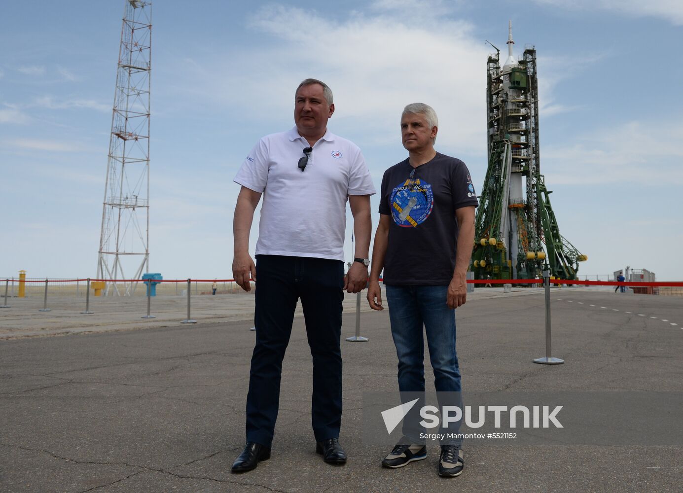 Launch of Soyuz MS-09 manned spacecraft with members of extended ISS Expedition 56/57