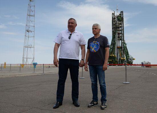 Launch of Soyuz MS-09 manned spacecraft with members of extended ISS Expedition 56/57