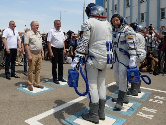Launch of Soyuz MS-09 manned spacecraft with members of extended ISS Expedition 56/57