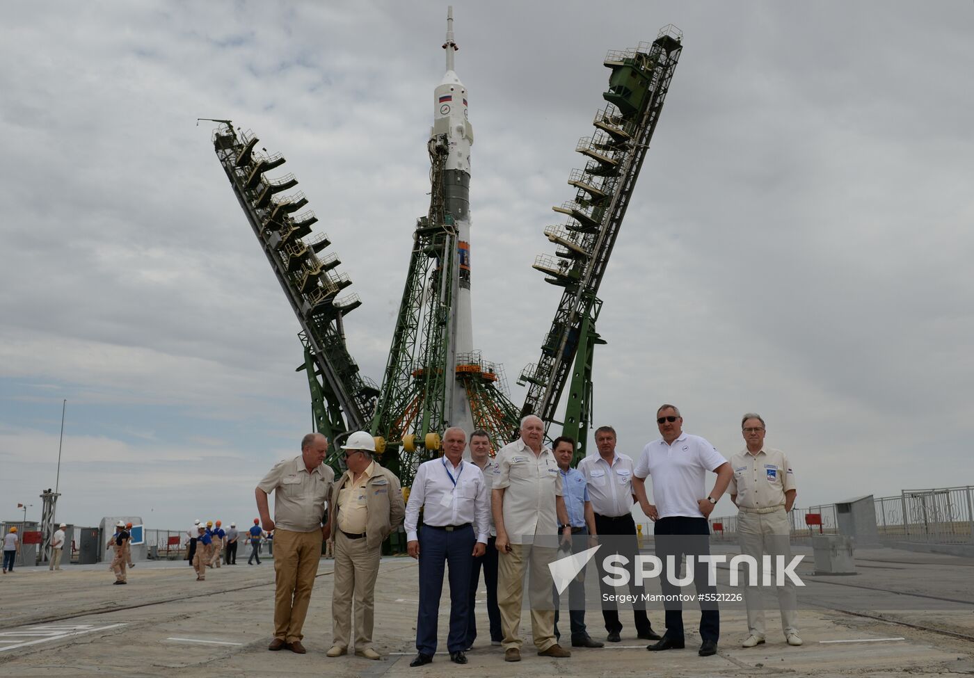 Launch of Soyuz MS-09 manned spacecraft with members of extended ISS Expedition 56/57