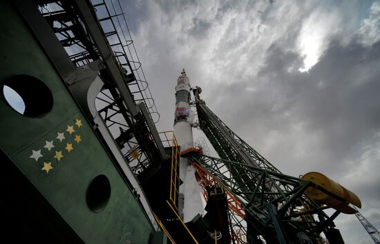 Launch of Soyuz MS-09 manned spacecraft with members of extended ISS Expedition 56/57