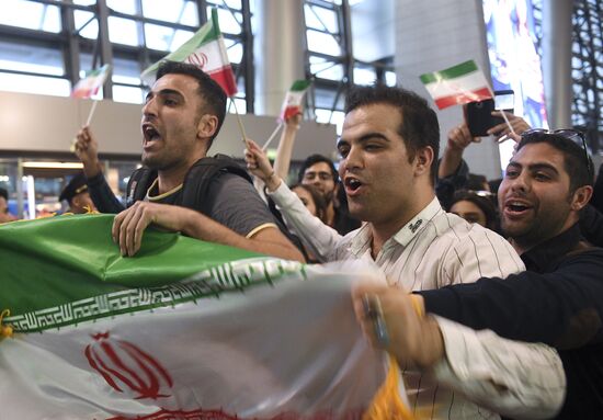 Russia World Cup Iran Arrival