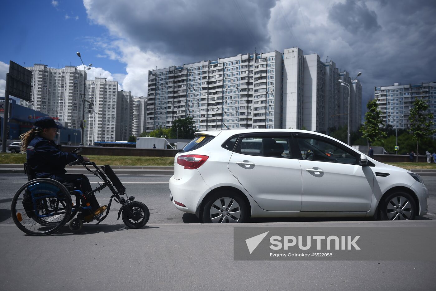 People with disabilities monitor parking lots