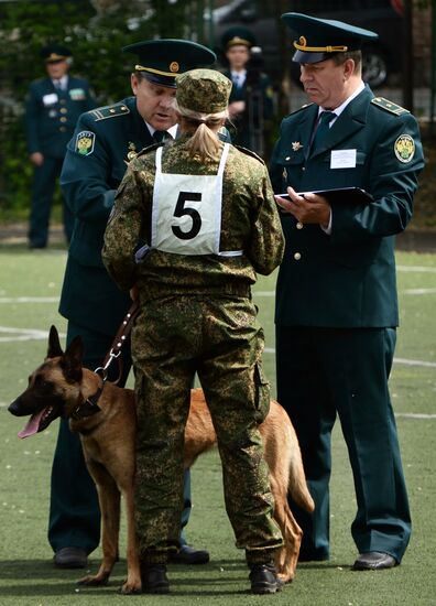 Dog handler competition in Vladivostok
