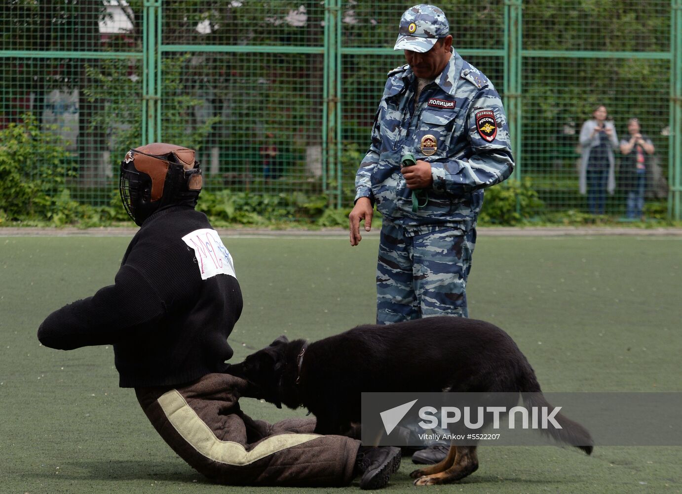 Dog handler competition in Vladivostok