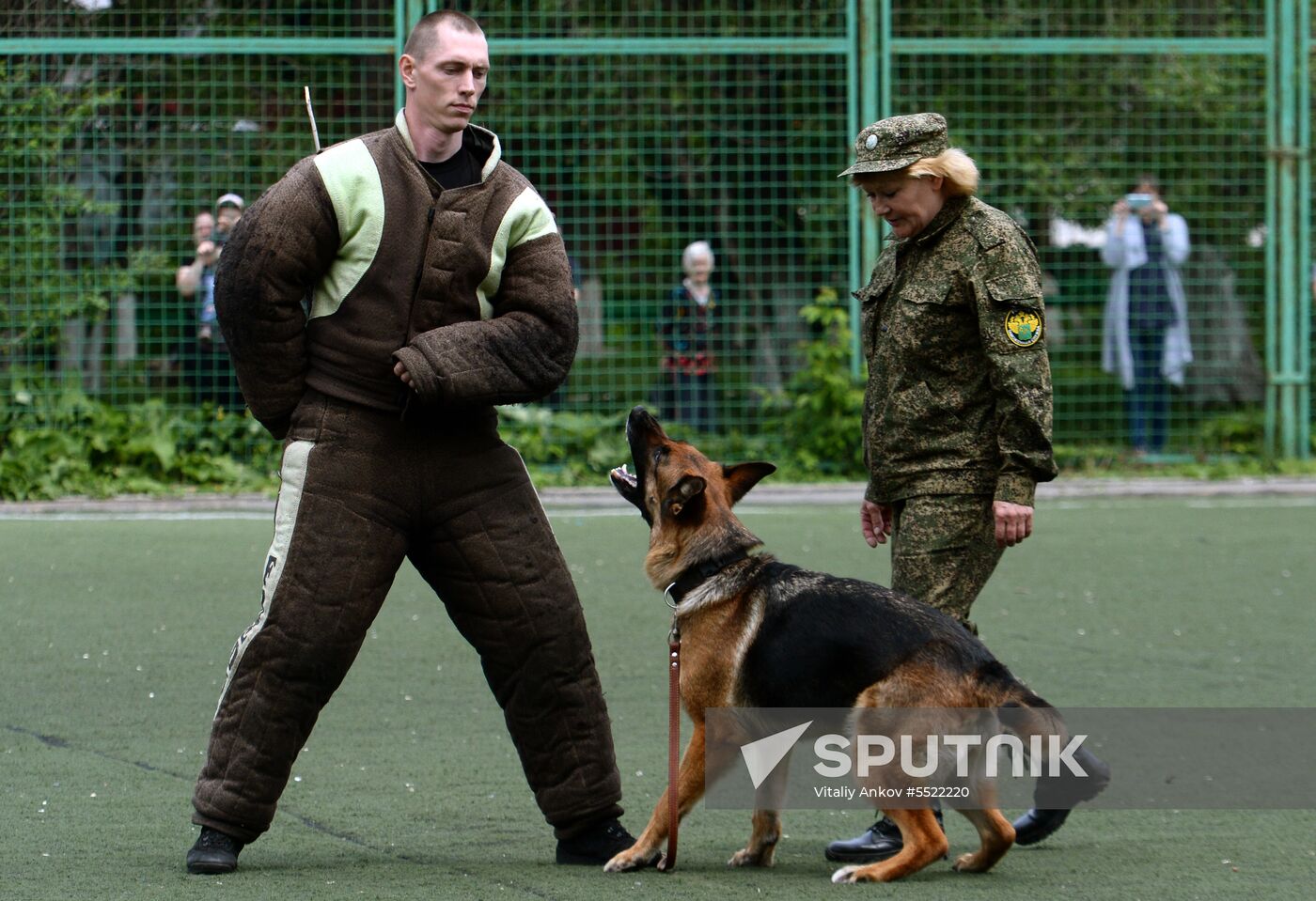 Dog handler competition in Vladivostok