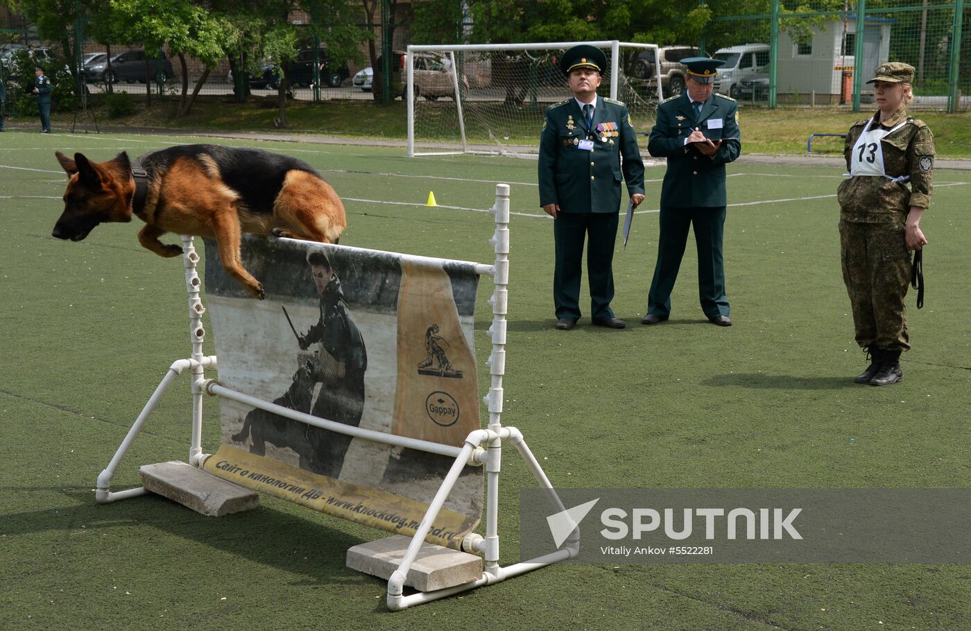 Dog handler competition in Vladivostok